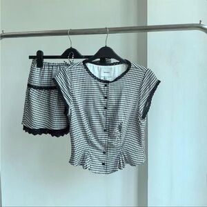 Reformation Valetta Gingham Set